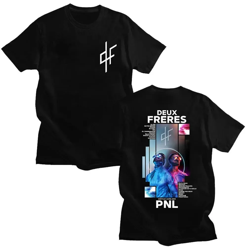 2026 Französischer Rapper PNL Le Monde Chico Album Grafik T-Shirt Damen Herren Mode Hip Hop Kurzarm Baumwolle Casual T-Shirts Top Image