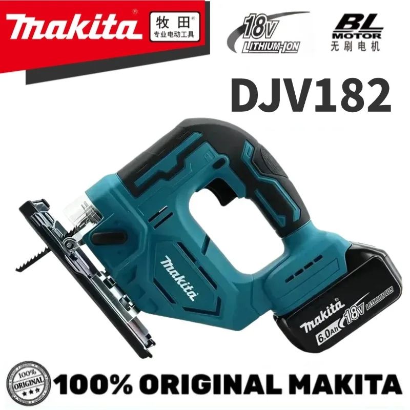  Makita DJV182Z Bürstenlose 18V 340W Stichsäge mit Sägeblatt, kabellose Stichsäge mit Handgriff ohne Akku DJV182 Image