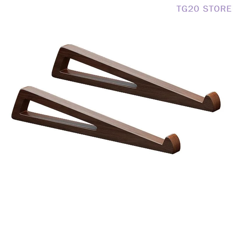 1 Set faltbarer Laptop-Ständer aus Holz, verstellbar, ergonomisch, 12 Stück ° Winkelkühldesign für Notebook-Tablet Image