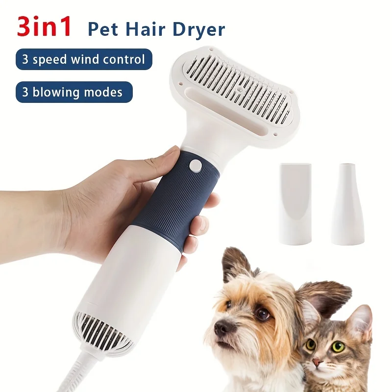 Haustier Wasser Gebläse Haar Ziehen Blasen Wind Modellierung 3 In 1 Artefakt Hund Haar Ziehen Maschine Haartrockner Teddy Haar Kamm Schönheit Image