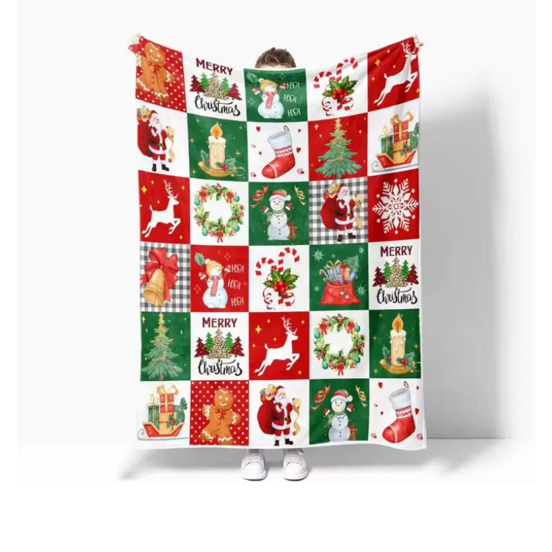 Weihnachtsdecke Winter Schneeflocke Urlaub Weihnachten Überwurf Decke Weihnachten Weihnachtsmann Decken Schneeflocke Weihnachten Überwurfdecken Image
