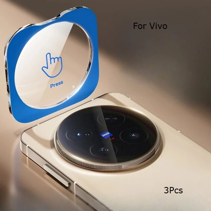 3 Stück Vollkleber-Kameralinsenschutz für Vivo X300S/X300 Pro/X200 Pro Mini/X100 Ultra Glaslinsenabdeckung mit Installationshilfe Image