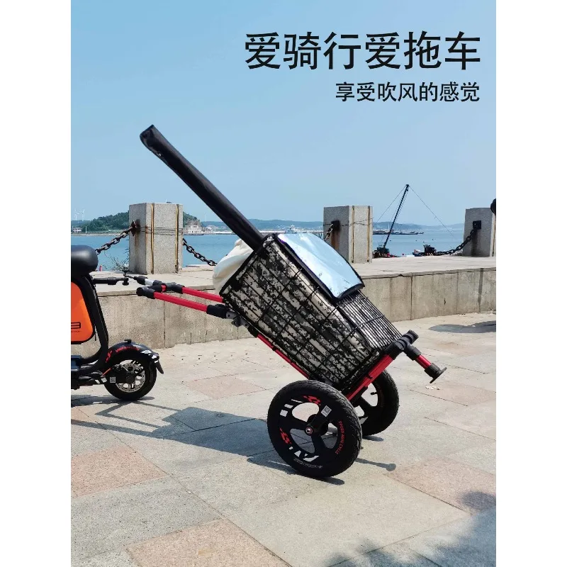 Elektrischer Fahrradanhänger für Camping, Angeln und Outdoor-Aktivitäten Image