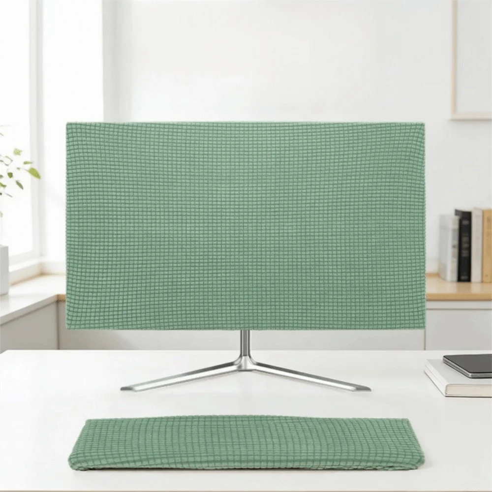 27-30 Zoll Staubschutzabdeckung Einfarbige Stoff-Schutzhülle Verdickte Tastaturabdeckung Computerabdeckung Bildschirm-Monitorhülle Image