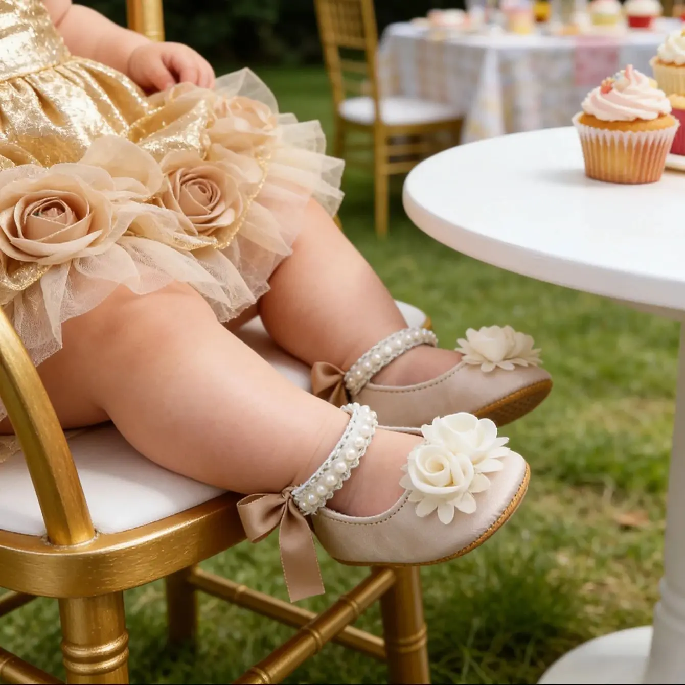 Weiche Babyschuhe mit Blumenmuster, Prinzessinnenschuhe, flache Schuhe für Hochzeiten, leichte Sportschuhe für Neugeborene