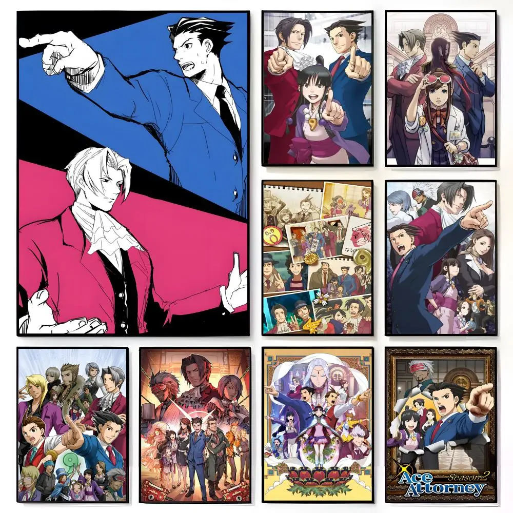 Legal Adventure Game A-Ace A-Attorney Poster American Film Mural Home Kinderzimmer Wanddekoration Druck Image