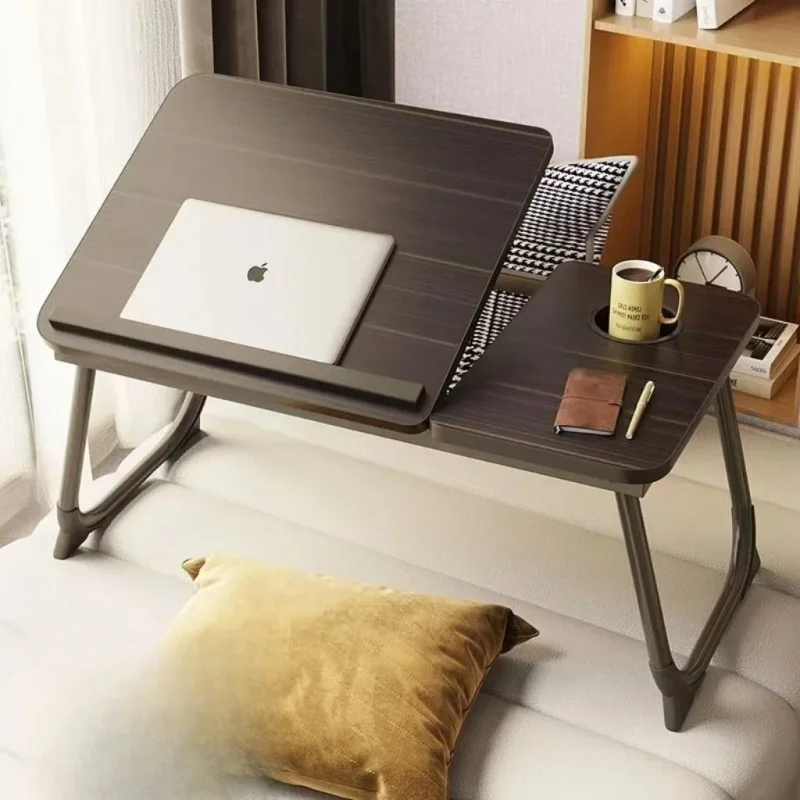 Klappbarer, verstellbarer Bett-Schreibtisch, kleiner, praktischer Computertisch für Studentenwohnheime, zum Lernen, Schreiben, Notebook-Tisch, Heim-Möbel