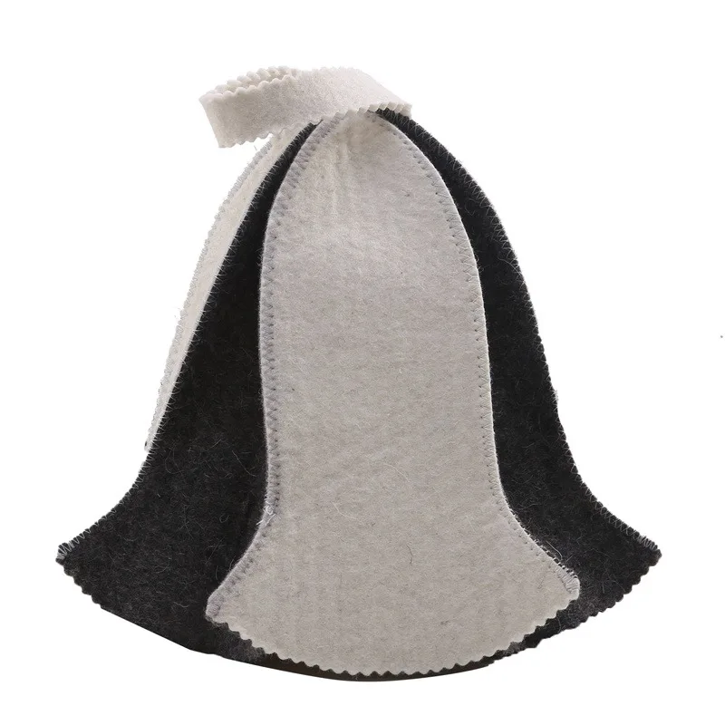 Hitzebeständiger Saunahut aus dickem Wollfilz, Duschhaube, Haarturban, Schnelltrocknende Handtuchmütze, Sauna- und Badezimmerzubehör Image