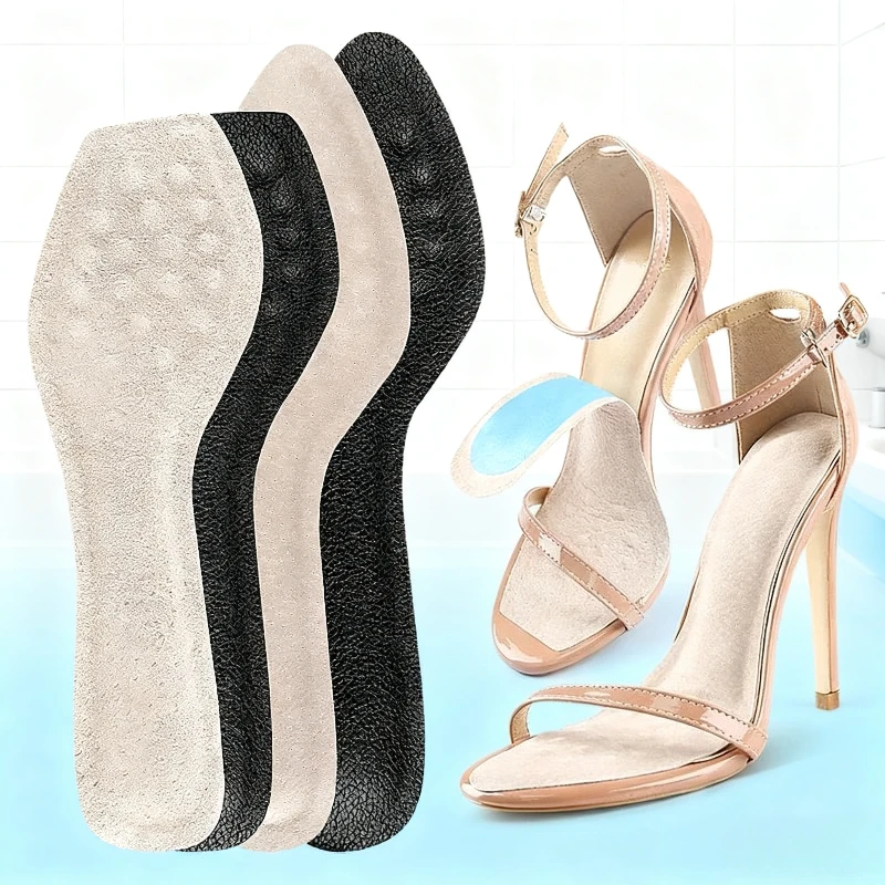 Damen-Einlegesohlen - Ultradünne Rutschfeste Polsterung für Sandalen & Ballerinas, Atmungsaktive Komfort-Fußbetten für den Ganzen Tag Image