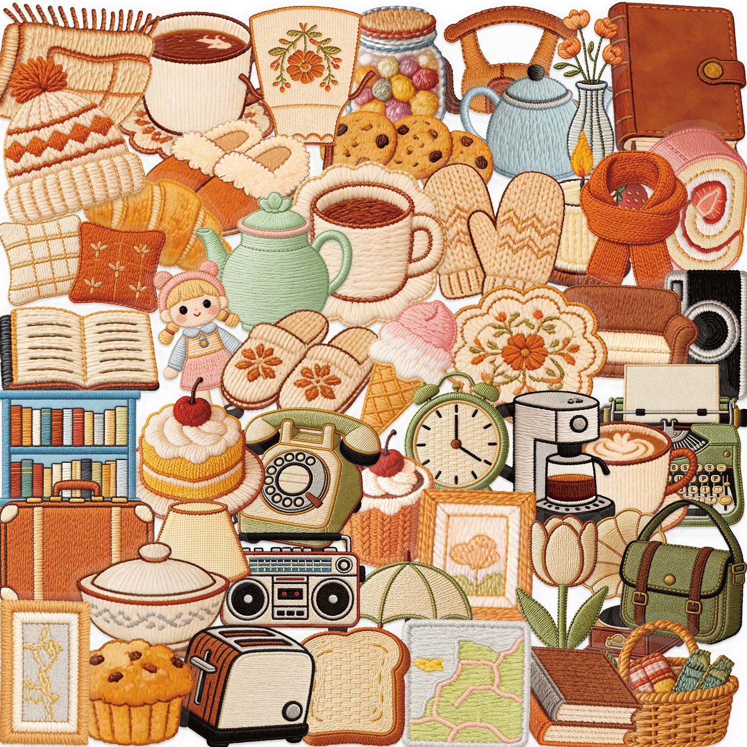 50/100 Stück Cartoon-Aufkleber, Kleine Dekorative PET-Sticker, Transparente DIY-Aufkleber für Handy, Notizbuch, Gepäck Image