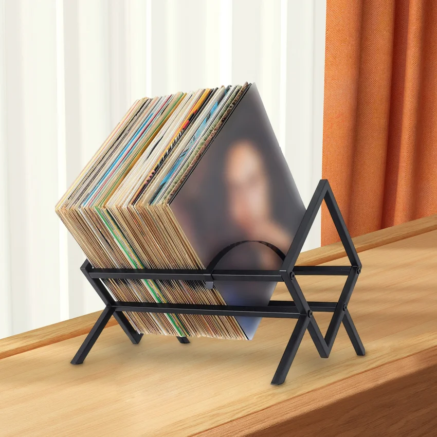 Support de rangement pour disques vinyles, montage facile, antidérapant, support de présentation pour albums photo, organisateur pour maison, bureau, dossiers, magazines, journaux