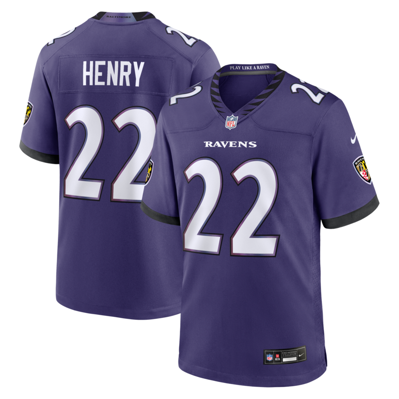"Nike Herren Derrick Henry Lila Baltimore Ravens Teamspieltrikot" Image