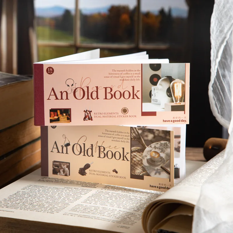 18 Stück/72 Stück Eine Alte Buch-Serie Vintage Lebens- und Landschaftsmotive Material Collage Scrapbooking Aufkleber-Buch Kreatives DIY Journal Schreibwaren