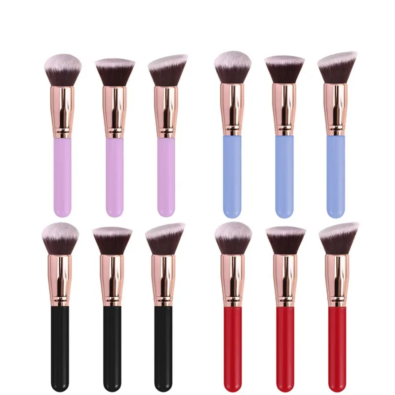 3-teiliges Make-up-Pinsel-Set für Foundation, Puder, Concealer, Rouge – Professionelles Kosmetik-Beauty-Tool