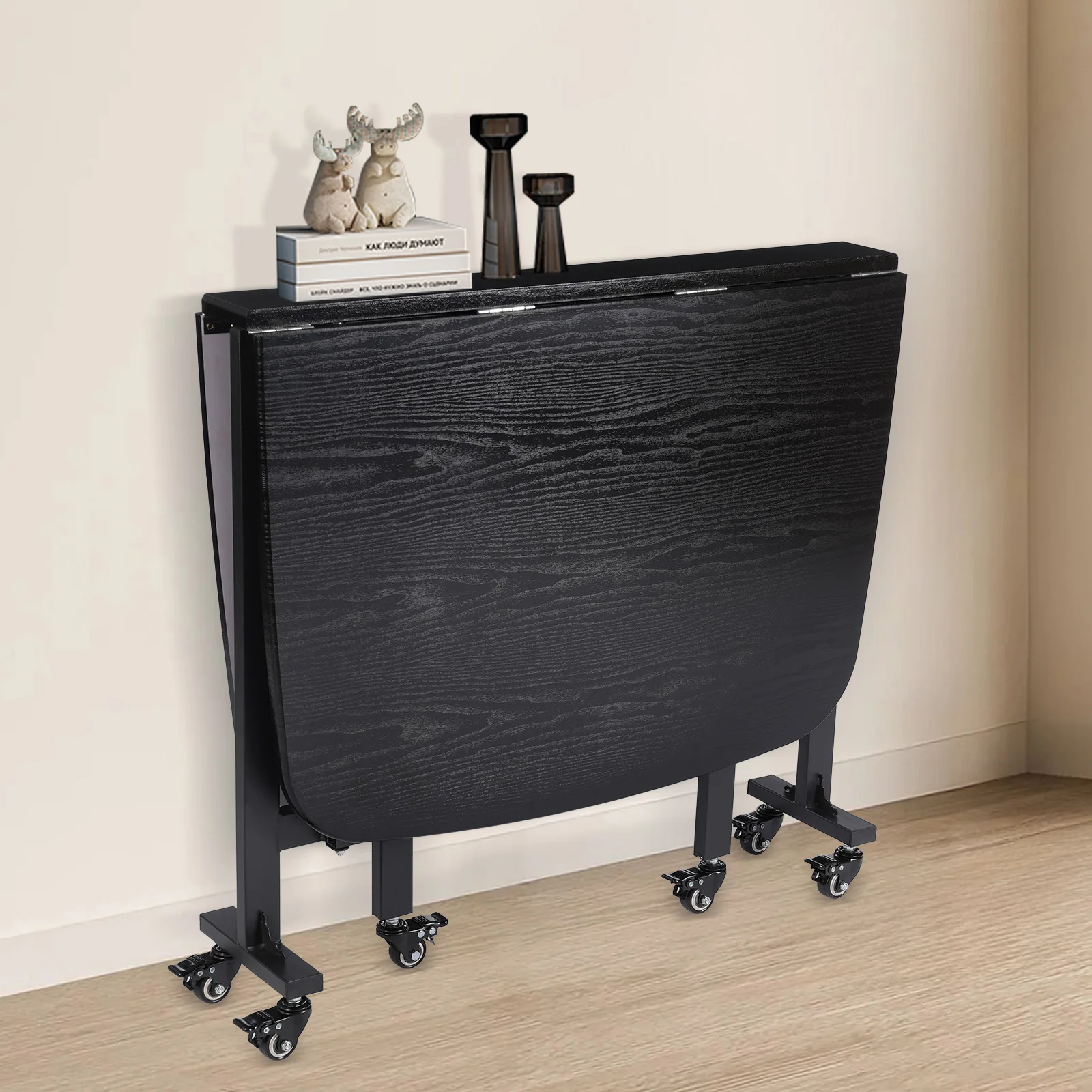 BYMAOCAR Klappbarer Esstisch, 31,5*21,65*3,94 Zoll zusammengeklappt, für Gärten, Balkone, Schlafzimmer, Wohnzimmer, belastbar bis 220,46 lbs Image