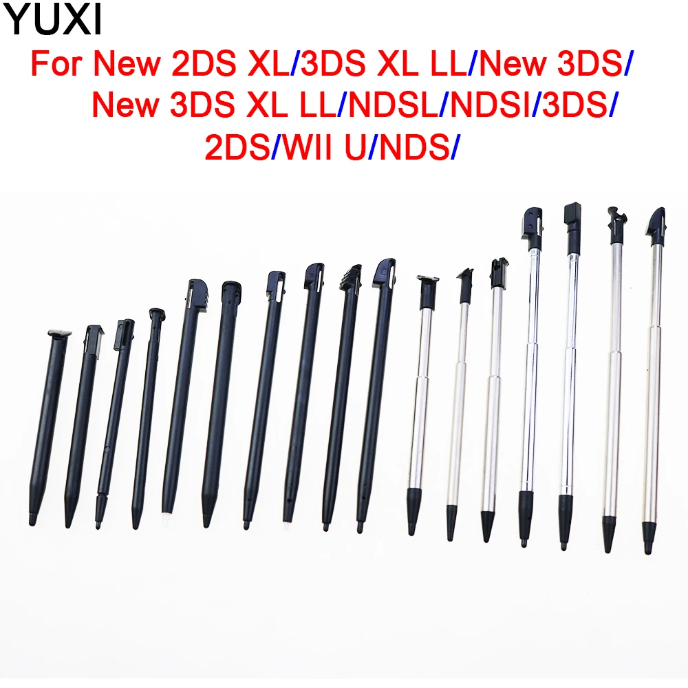 YUXI Metall Teleskop Stylus Kunststoff Stylus Touchscreen Stift für Neue 3DS XL LL NDSL DS Lite NDSi NDS Wii U 2DS 3DS Neue 2DS LL XL Image