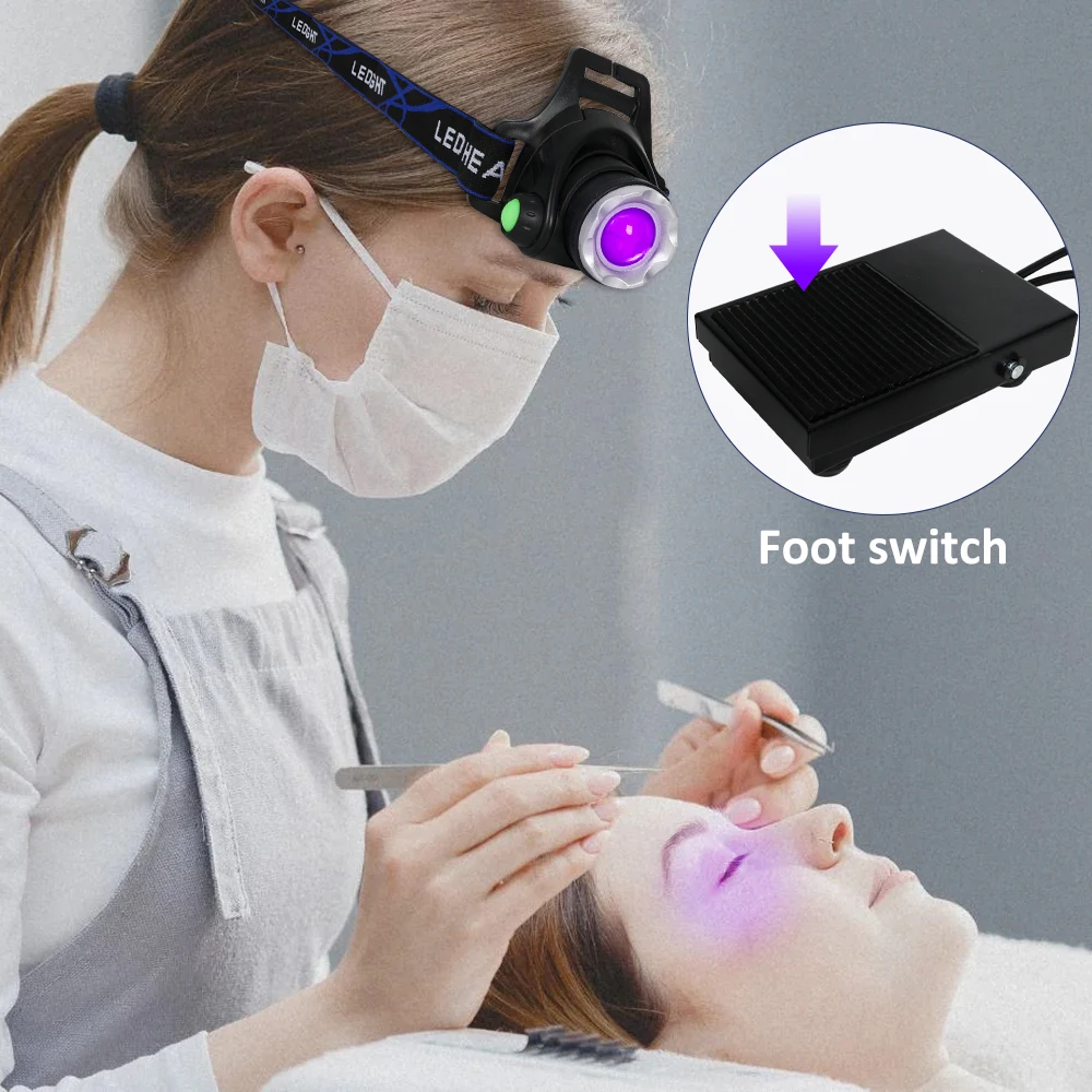 UV-Wimpernlampe für Wimpernverlängerungen, Boden-UV-Gel-Nagellampe mit Fußpedalsteuerung, UV-Nagelhärtungs-Wimpernlampe Image