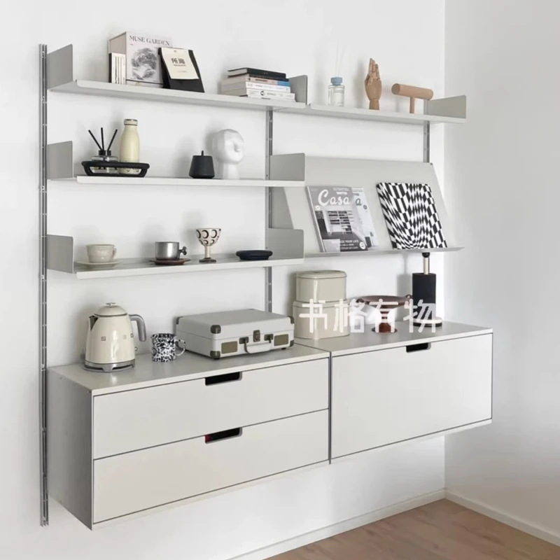 Moderne einfache Bücherregale, große Kapazität, modische Bücherregale, französische Retro-Wohnzimmermöbel, Zu Bucherregalen YS40CC