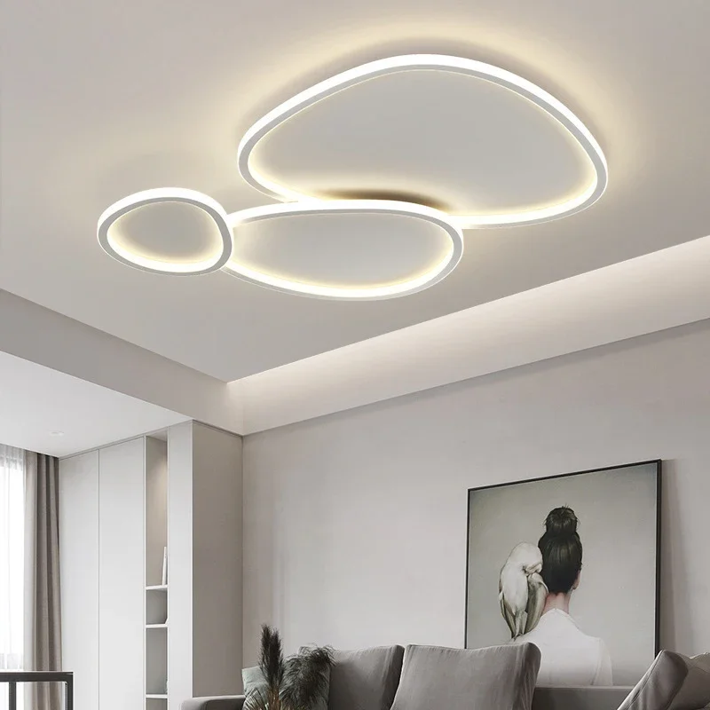 Nordic Led Minimalistischen Decke Lampe Dimmer Weiß für Wohnzimmer Schlafzimmer Badezimmer Decke Lichter Wohnkultur Kronleuchter Leuchten