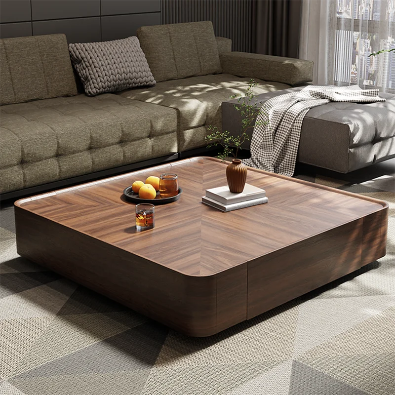 Moderner Couchtisch aus Holz mit Schubladen, platzsparend, einfacher Couchtisch, minimalistisches Zentrum, Mesa Auxiliar, Wohnzimmermöbel