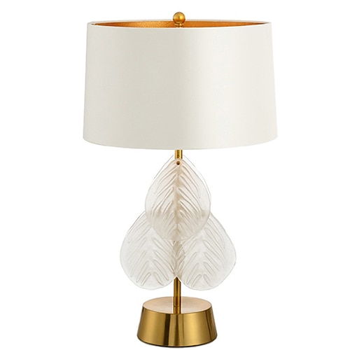 lampada da tavolo lampade da tavolo luce da tavolo lampada da comodino lampada da comodino moderna in metallo decorativa lampada da camera da letto in metallo vetro foglie lama lampada da scrivania