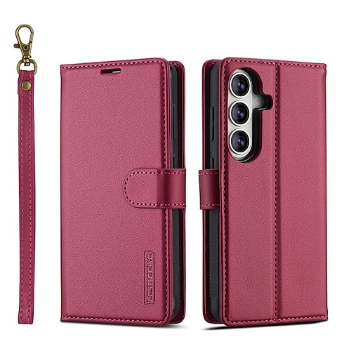telefono Custodia Per Samsung Galaxy S26 S26 Plus S26 Ultra Custodia ad adsorbimento magnetico Custodia Portafoglio Custodia a Flip con Supporto Magnetico Supporta la Ricarica Wireless Retrò Pelle PU
