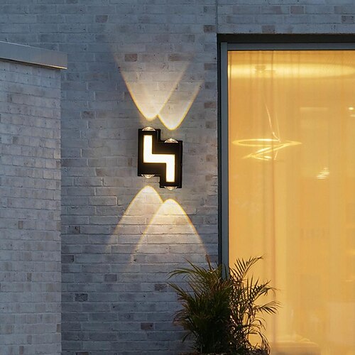 Lampada Da Parete Per Esterni Impermeabile Lampada Da Parete Per Esterni Su E Giù Luminosa Moderna Semplice Illuminazione A Led Per Esterni Cortile Lampada Da Parete A Doppia Testa Lampada Da Parete