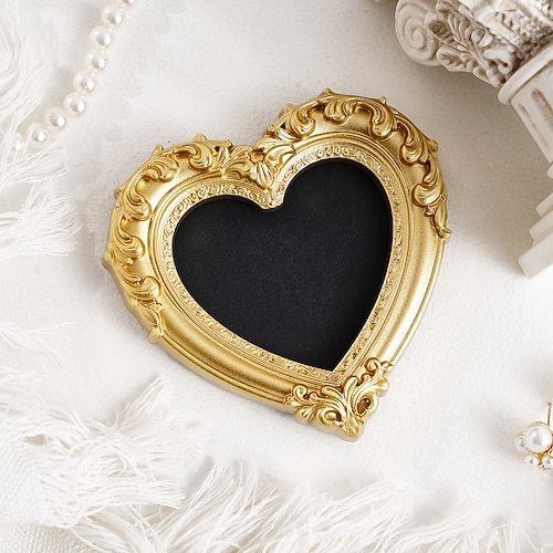 mini cornici vintage dorate europee in resina goffrata cornice portafoto – decorazione da parete dipinta a mano, decorazione da parete fai da te, piccolo accessorio per cornice portafoto per casa,