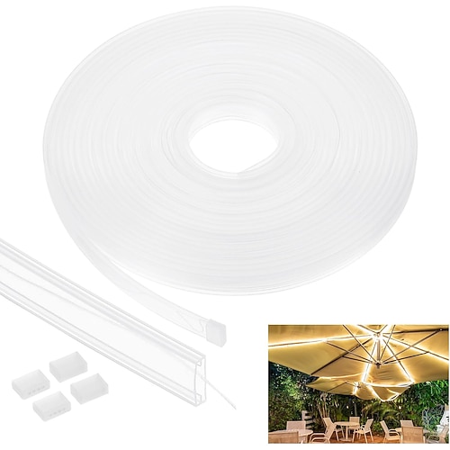 1 Set 500-1000 cm 5630 SMD SMD 5050 COB 5-24 V Fai da te Accessorio per striscia luminosa Gel di Silice Accessori Trasparente per striscia LED RGB per striscia LED