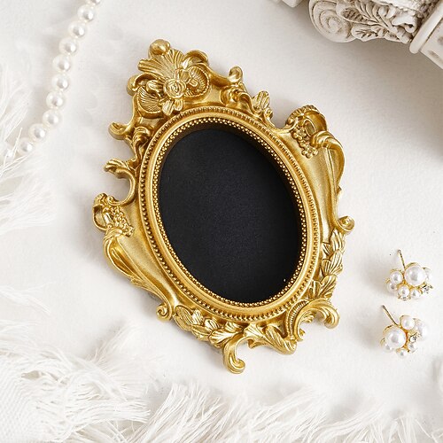 mini cornici vintage dorate europee in resina goffrata cornice portafoto – decorazione da parete dipinta a mano, decorazione da parete fai da te, piccolo accessorio per cornice portafoto per casa,