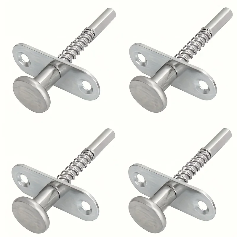 4 Stück federbelastete Riegelstifte, langlebiger, multifunktionaler Ersatz-Stahlbolzen für kleine Betten, Fenster und Fliegengitter Image