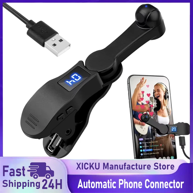 Auto Screen Clicker for Smart Phone Apps Video Live Streaming Gadget USB Simulator Smartphone Game Screen Touch Tripods Tapper