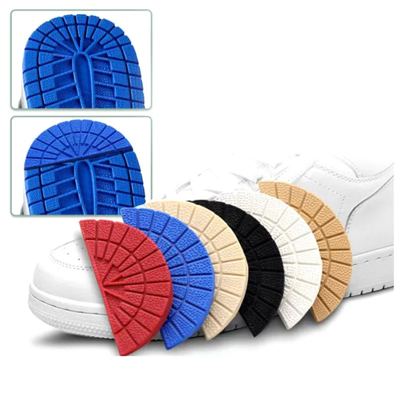 4 Stück verschleißfeste Außensohlen-Einlegesohlen für die Schuhreparatur, rutschfester, selbstklebender Sohlenschutz-Aufkleber, Sneakers, Fersen-Gummi-Schuhpolster Image