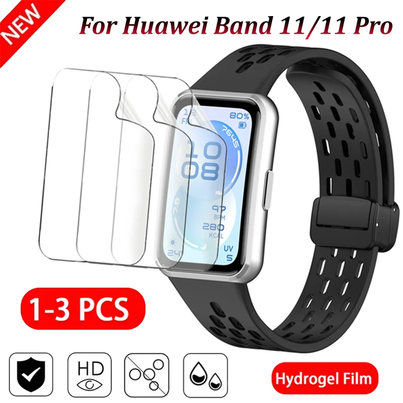 Hydrogel-Folien für Huawei Band 11 Pro Smartband, weiche TPU-Anti-Kratz-Displayschutzfolien für Huawei Band 11, saubere Schutzfolie Image