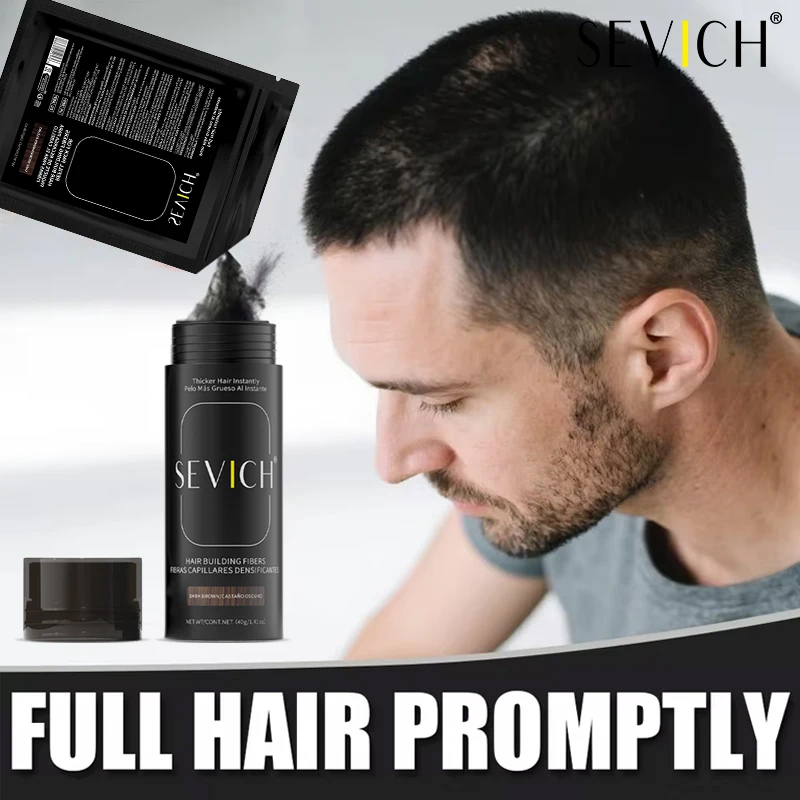 SEVICH Haarfaser 100g Keratin-Haarfaser Verdickungspulver Haaraufbaufaser-Spray Sofortiges Nachwuchspulver Haarausfall-Abdeckung Image
