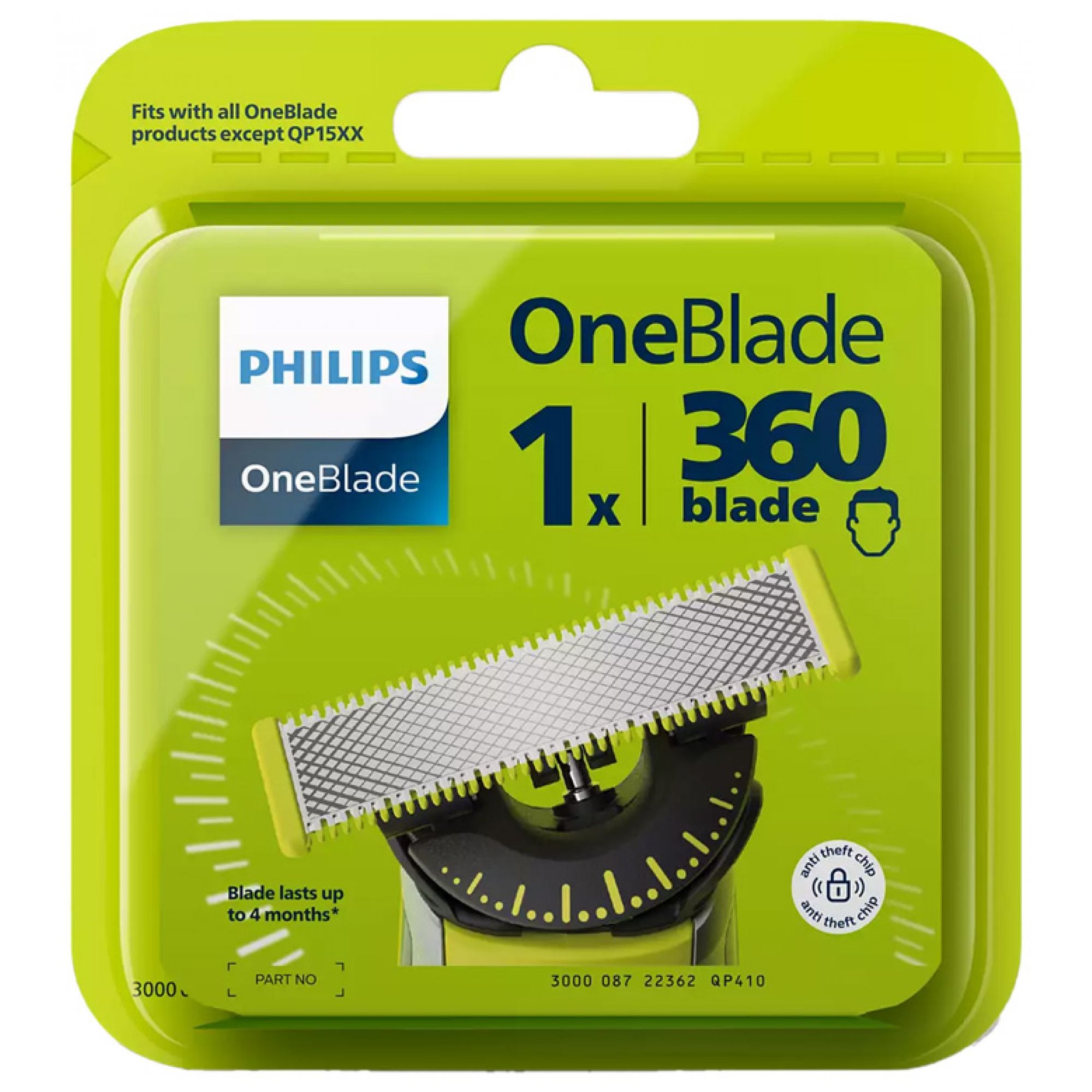 Philips OneBlade QP410/50 Lama di ricambio per rasatura 10x2,2x11 cm