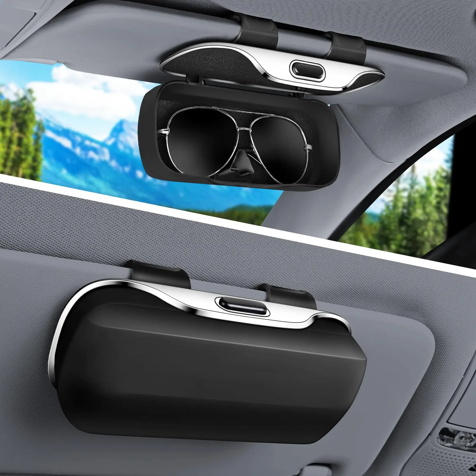 Neue Auto Gläser Box Tragbare Auto Gläser Rahmen Auto Fahren Gläser Rahmen Gläser Box Sonnenschirm Gläser Auto Innen Zubehör