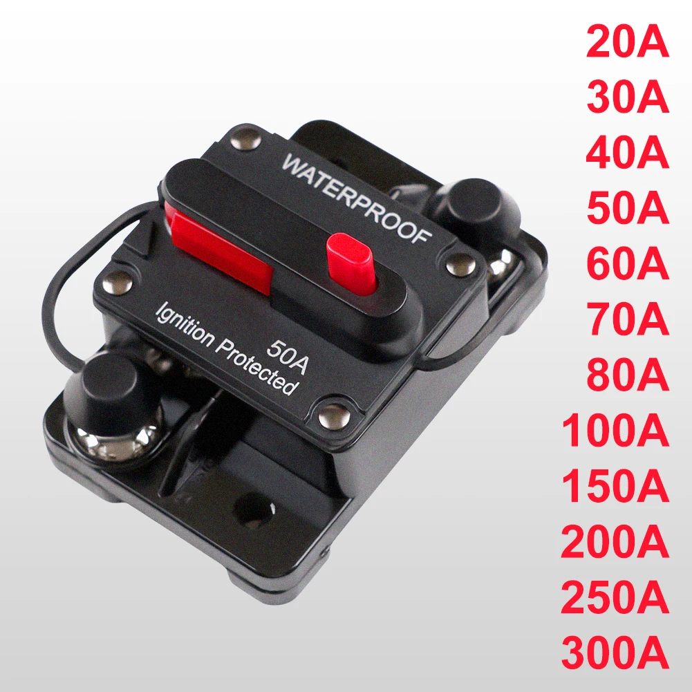 12V 24V DC Home Solar System Wasserdichter Leistungsschalter Reset Sicherungswechselrichter 20A 30A 40A 50A 60A 60A 80A 100A 150A 200A 250A 300A Image