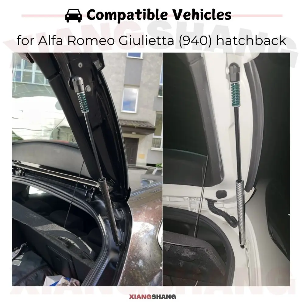 Automatische Kofferraumstützen für Alfa Romeo Giulietta (940) Schrägheck 2010-2020, Gasdruckfedern mit automatischer Öffnungsfunktion Image