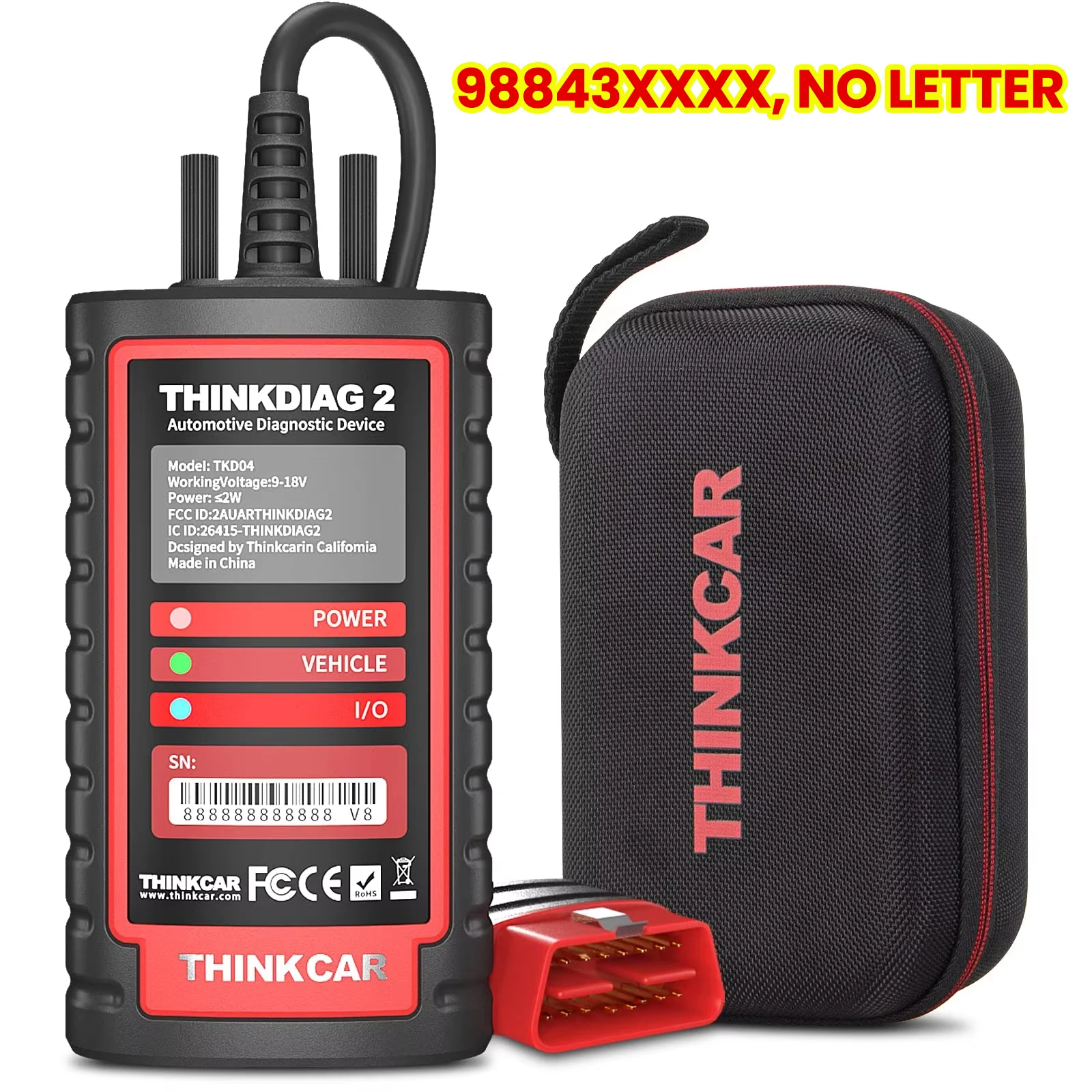 Thinkdiag 2 All System Bidirektionale Steuerung OBD2-Diagnosescanner für iOS und Android AutoVIN Active Test 15+ Reset-Funktionen Image