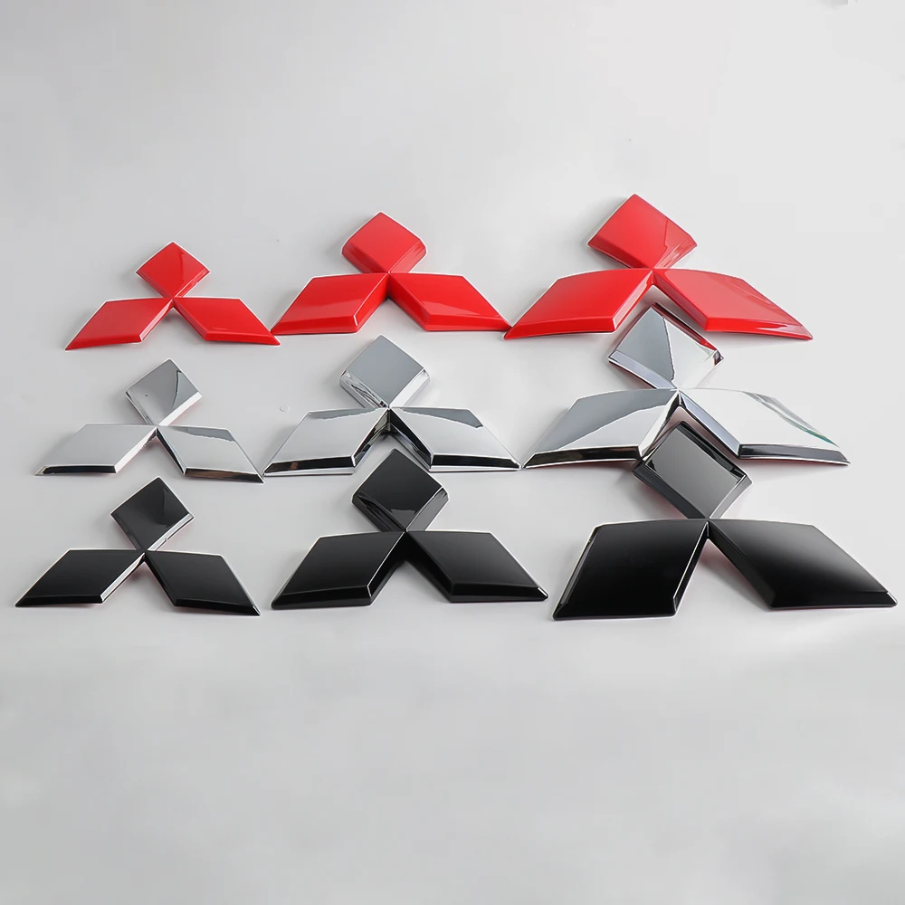 ABS Auto Vorne Hinten Abzeichen Grille Emblem für Mitsubishi Ralliart Lancer ASX Colt Pajero Outlander Eclipse Delica EVO Grandis Colt Image