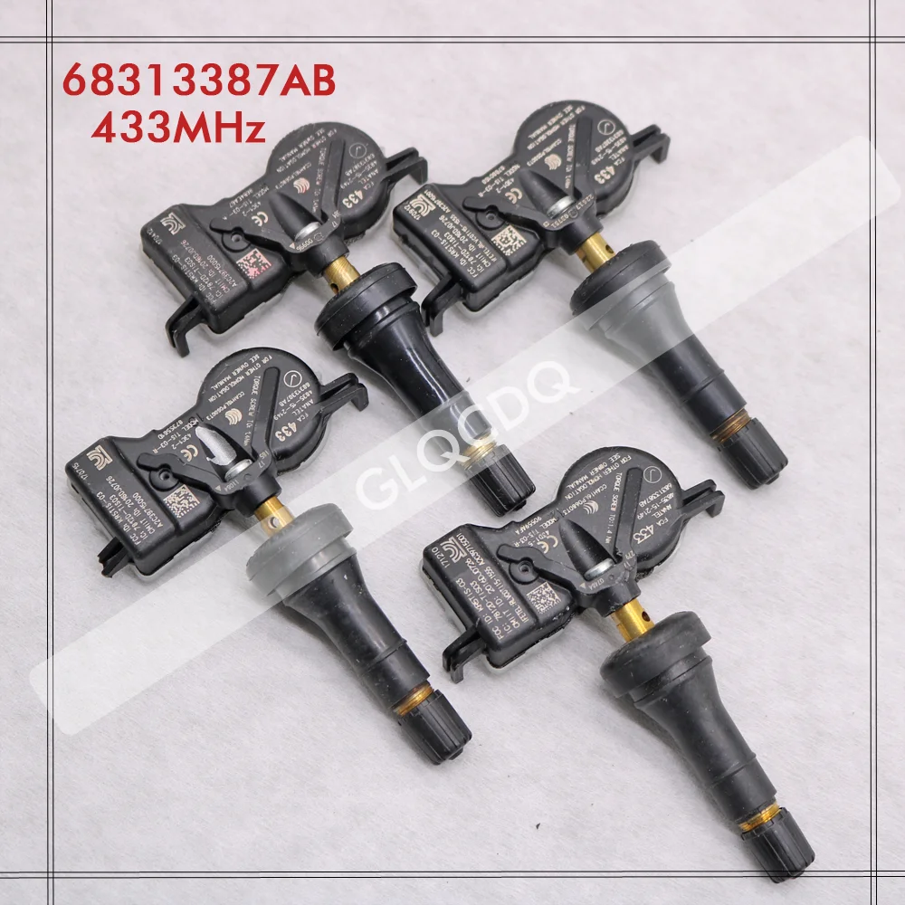 4PCS TPMS Sensor Reifendruck Überwachung System Für Chrysler Pacifica Jeep Compass Renegade 68105280 AF 68313387 AB 53305555 Image
