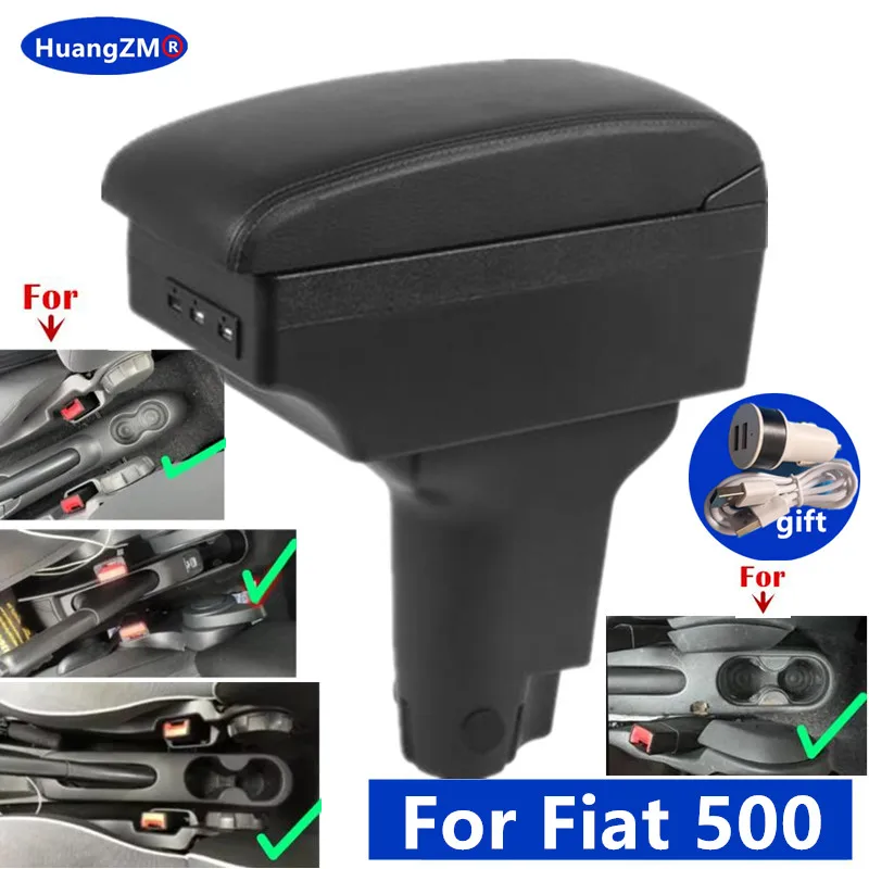 Für Fiat 500 armlehne box Für Fiat CRONOS Auto Armlehne box Gewidmet Retrofit erhöhen Interior Center Storage box Auto Zubehör Image