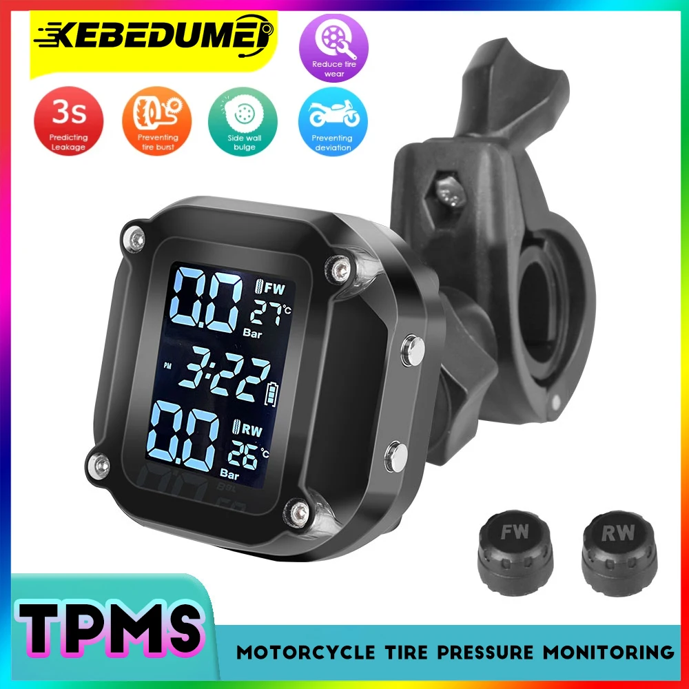 TPMS Motorrad Reifendrucksensoren Motor TMPS Reifendrucküberwachungssystem 2-Rad-Reifen Externer Sensor für Motorräder Image