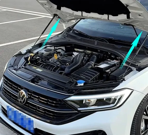 2PCS Gasdruckfedern für Volkswagen Jetta Vento A7 2018-2025 Fronthaube Motorhaube Ändern Lift Unterstützung Schock Dämpfer absorber Prop Stangen Image