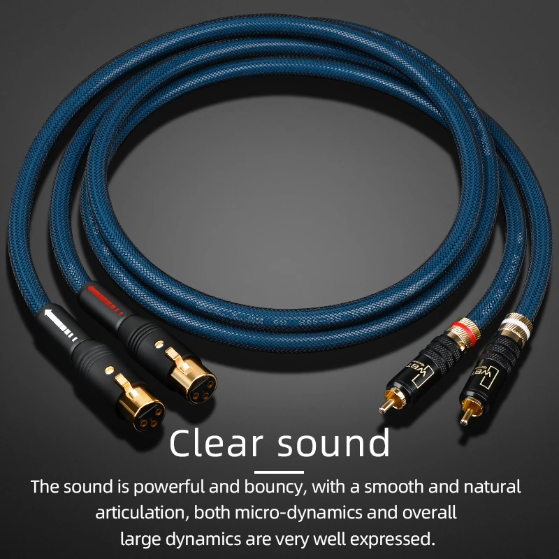 ATAUDIO HiFi 2RCA auf 2XLR Audiokabel Hochwertiges OCC versilbertes 2RCA Stecker auf 2XLR symmetrisches Stecker/Buchse Kabel für Lautsprecher Image
