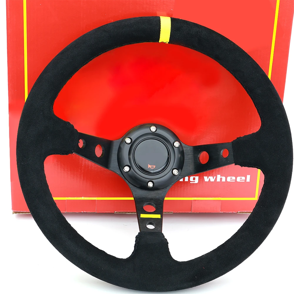 12,5 Zoll 320 mm Deep Dish Racing Lenkrad Wildleder Mo Image