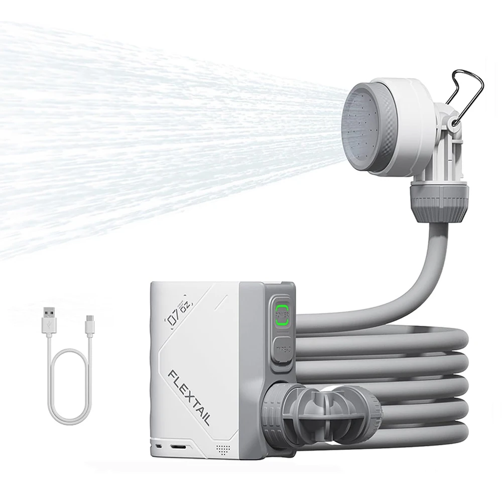 FLEXTAIL TINY SHOWER – Outdoor-Camping-Dusche, tragbare elektrische Duschpumpe, IPX7 wasserdicht, für Outdoor- und Hausreinigung