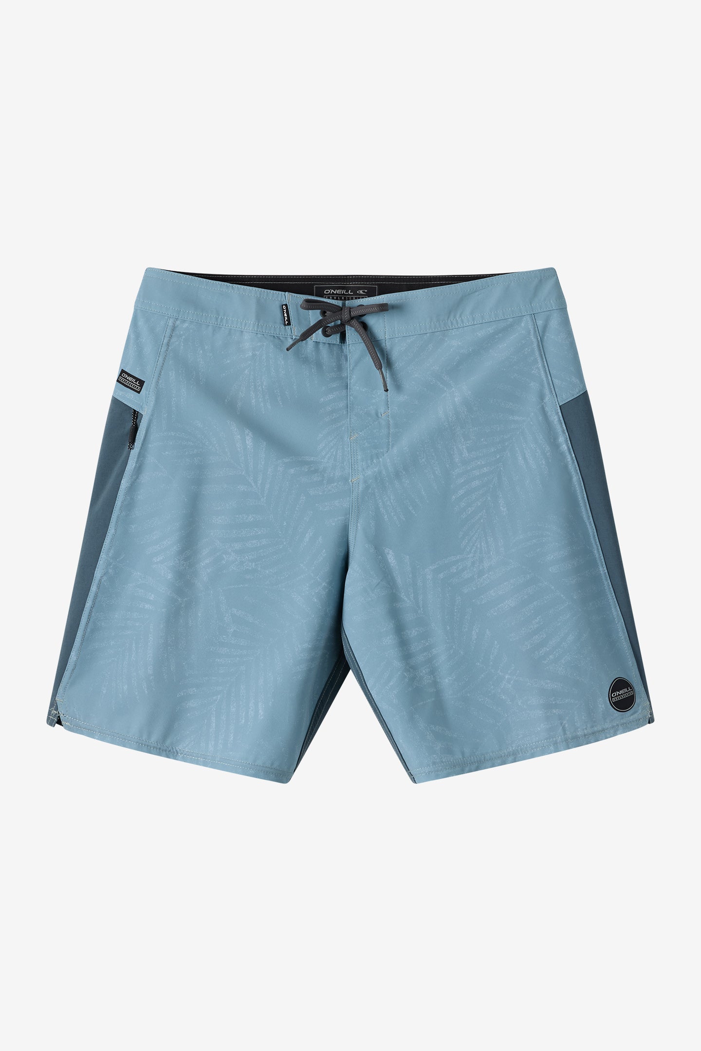 O'Neill Men's Hyperfreak Trvlr Tech Enduro 19"" Board Shorts in Lead, Size 32, Elastane/Nylon/Polyamide