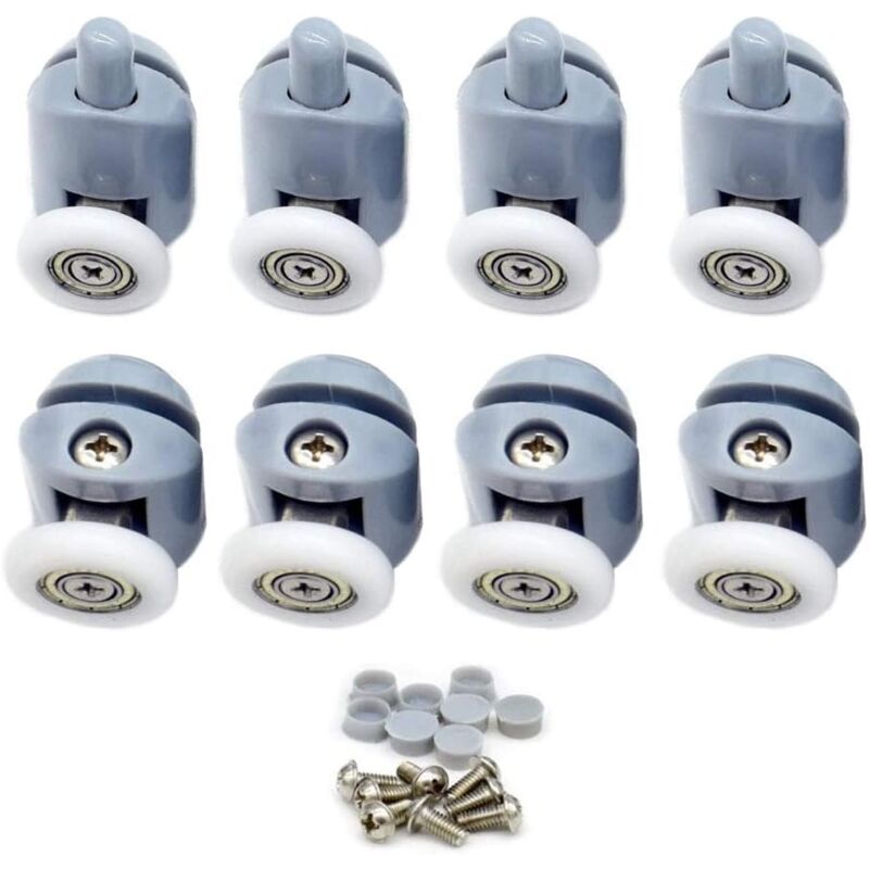 Langray - Rulli Per Porta Doccia 8 Pezzi Rulli Per Porta Doccia Ruote Per Porta Doccia Scorrevoli Cabina Doccia Per Porta Doccia Bagno 23mm-rapanda